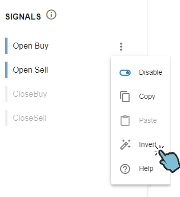 invert a trading signal