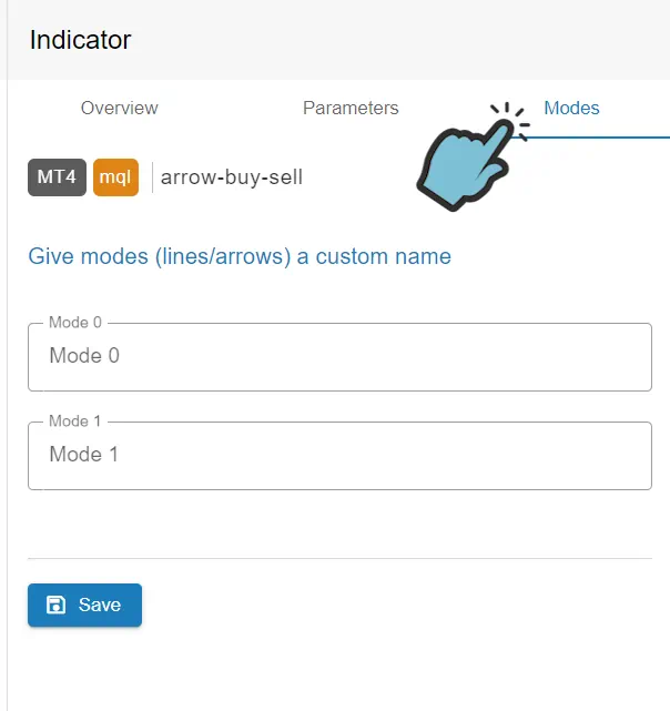 upload indicator success with modes