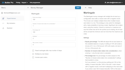 Configure your money manager