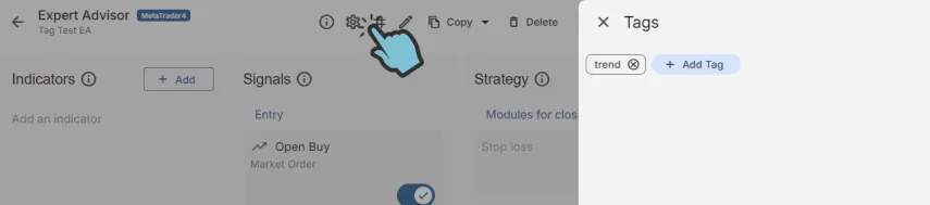 Tags toevoegen aan je Expert Advisor