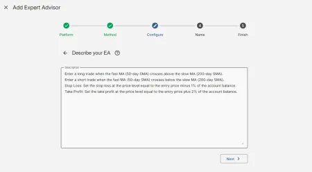 Beschrijf je vereisten aan de AI-agent