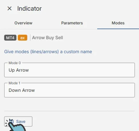 indicator modes renamed